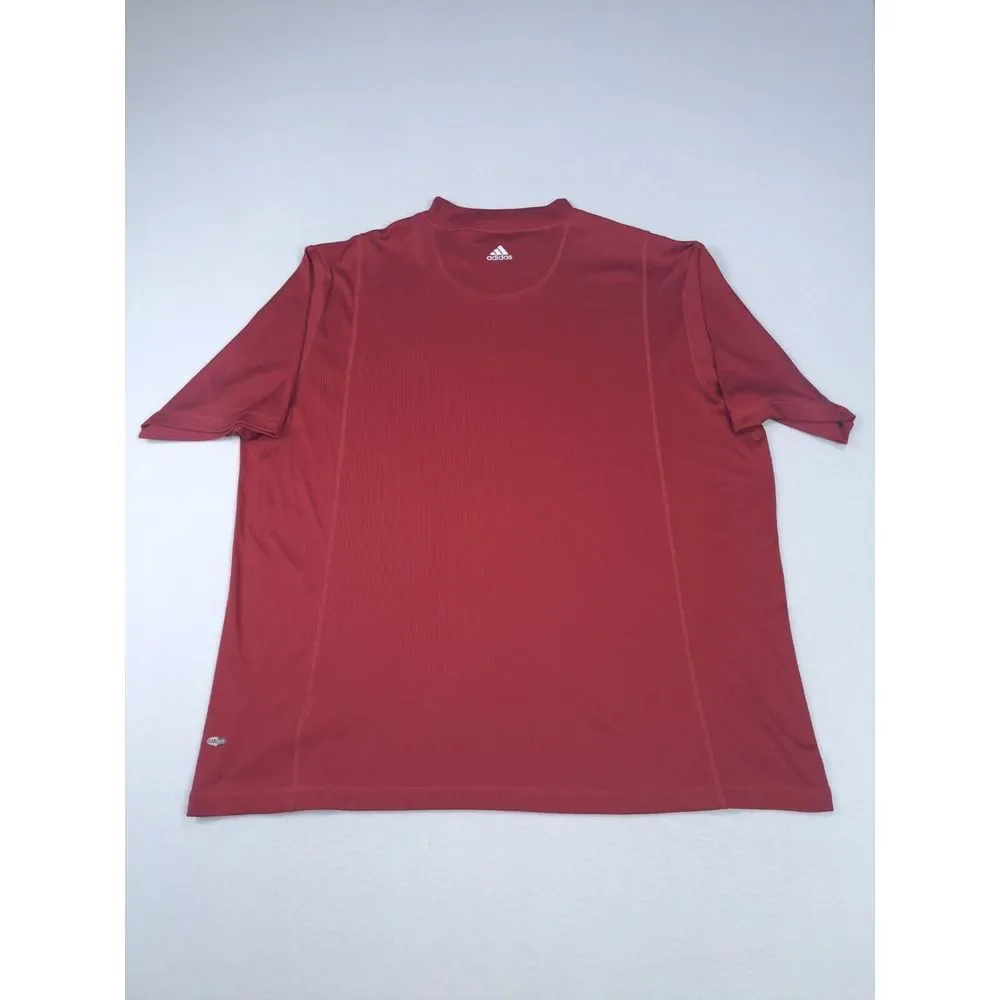 Adidas Shirt Mens XXL Red Climacool Athleisure Lounge Wear Performance Crew Neck